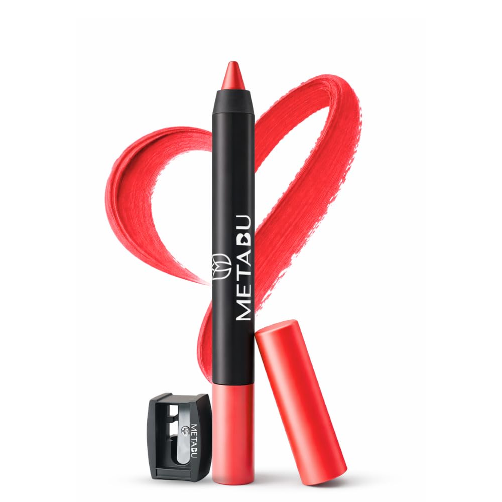 Lip Crayon Lipstick | Highly Pigmented Matte Finish | Long Lasting Crayon lipstick | Non - Transfer & Smudge-proof | non-Sticky |with Vitamin - E & Shea Butter | Free Sharpener - Crimson Glow - 05-picture-28