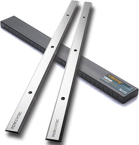 POWERTEC Cuchillas cepilladoras de 12-12 pulgadas para cepilladora WEN 6550, 6550T, PL1252, repuesto para cuchillos cepilladores WEN BP122M, BP122K,