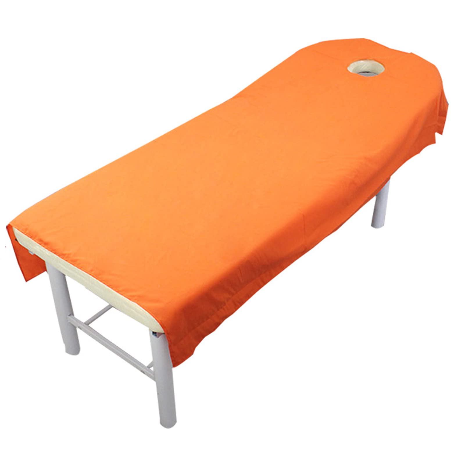 Feuille de massage unie 80x190cm avec trou facial pour lit de spa