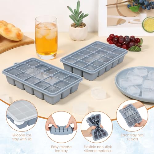 Set de 4 moldes de silicona para cubitos de hielo miniatura 3