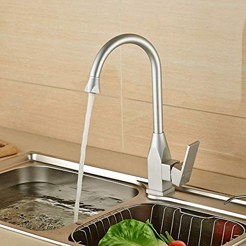 Robinet de cuisine mitigeur évier chaud froid rotatif monotrou