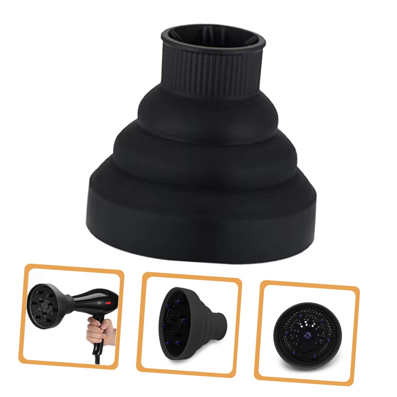 FOMIYES Hair Diffuser Cover Professional Silicone Windshield for Blow Dryer Universal Hair Dryer Accessories