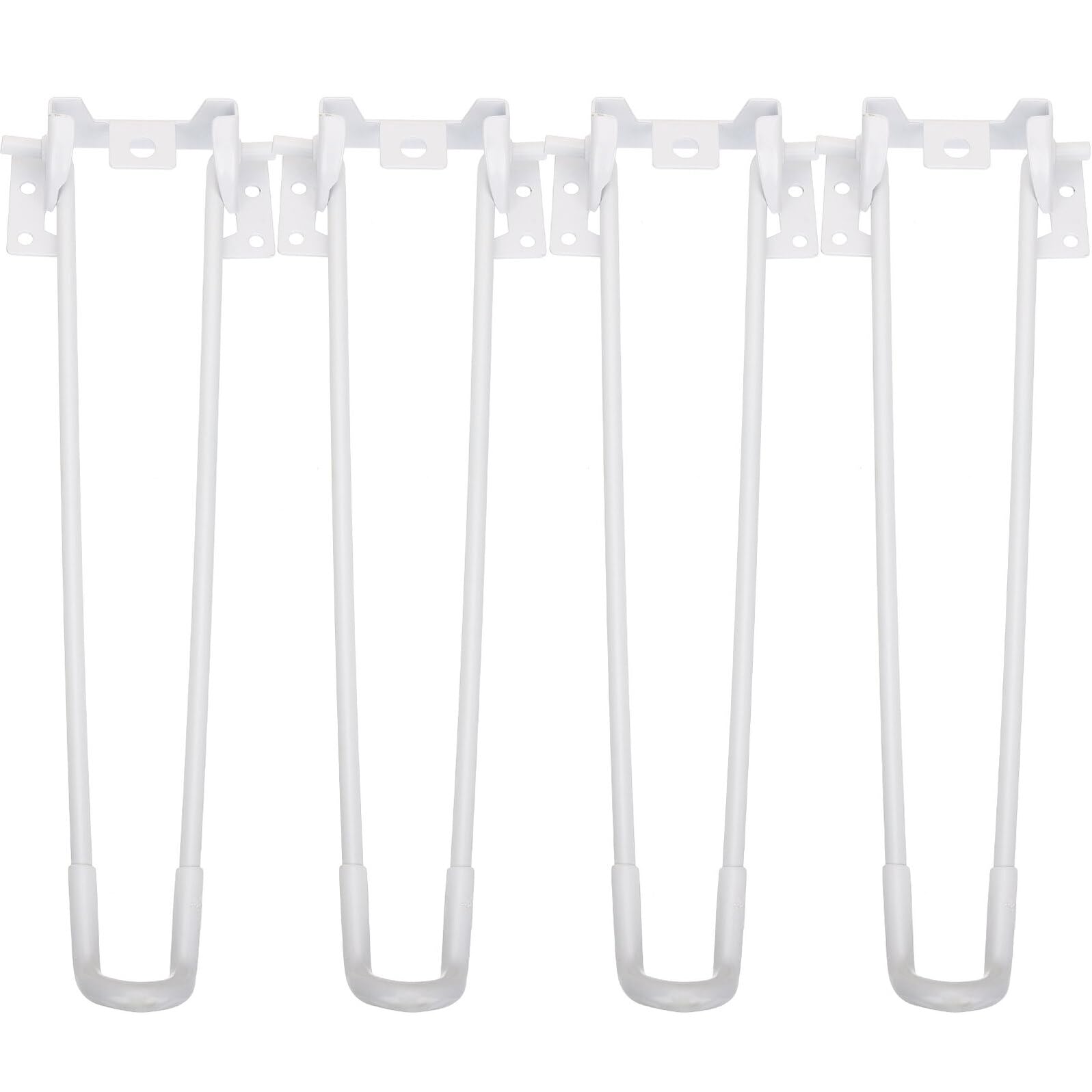 Pieds pliables en métal blanc design épuré pour meuble