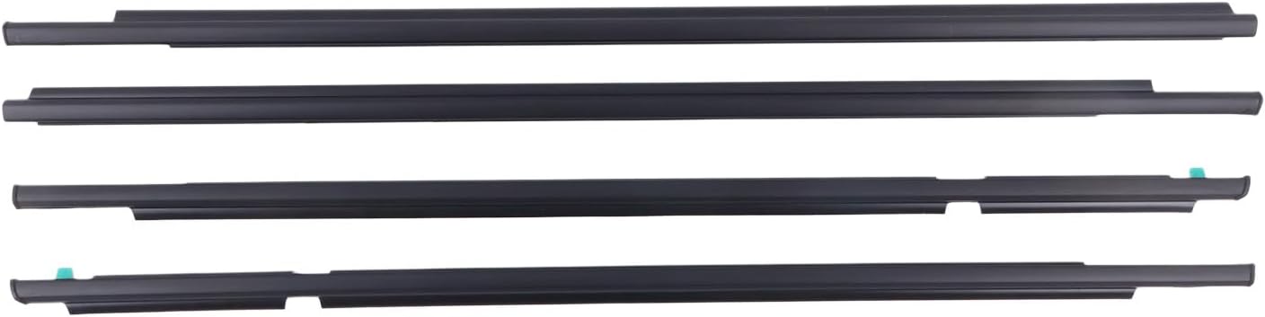 Car Outside Door Window Weatherstrip Seal Strip Belt Moulding Set 75711-60080 75712-60080 Compatible with Toyota Compatible with Land Cruiser Compatible with Lexus GX470