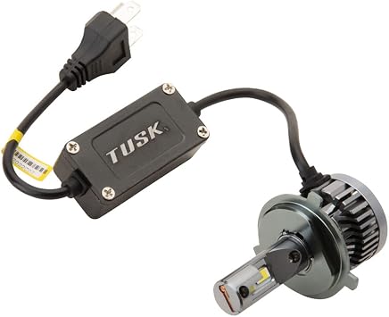 TUSK H4 LED Bulb - High Performance LED Headlight Replacement for Motorcycles & Vehicles, Bright 6000K Cool White, Long-lasting & Energy Efficient