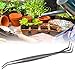 Produktbild 2 in 1 Edelstahl Bonsai & Gartengerät Wurzel Rechen + Pinzette für Gartenpflanzen Blumen