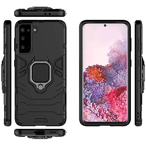 Alogy Etui na telefon komórkowy | etui na telefon komórkowy z paskiem, stojak 360 stopni | etui ochronne typu shwarz chroni telefon przed uszkodzeniami (Samsung Galaxy S21 Plus)