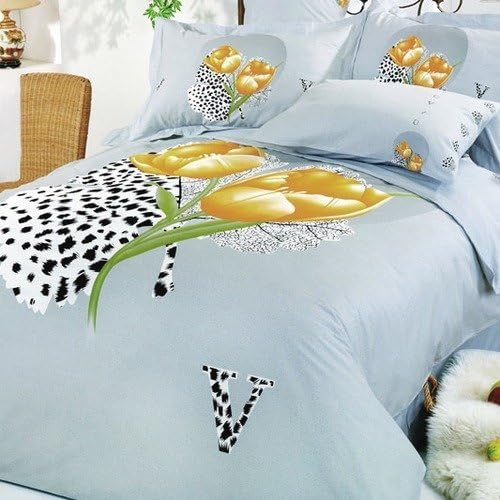 6 Pc Queen Hayat Duvet Cover Bedding Set 221381