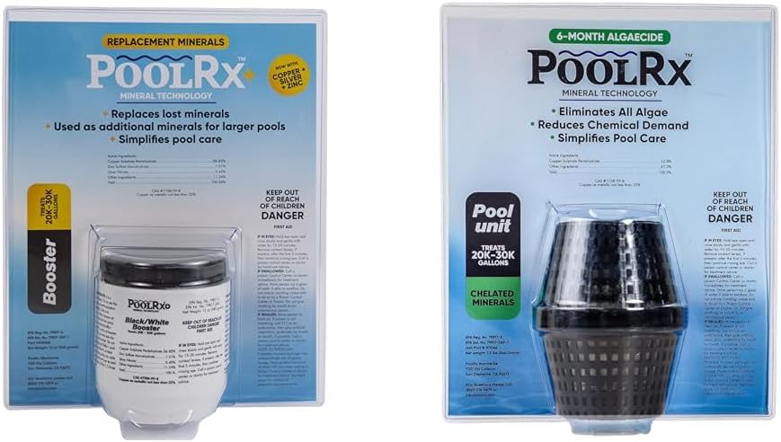 Pool RX 332066 Booster and 101066 6 Month 20k-30k Gallon Algaecide Bundle