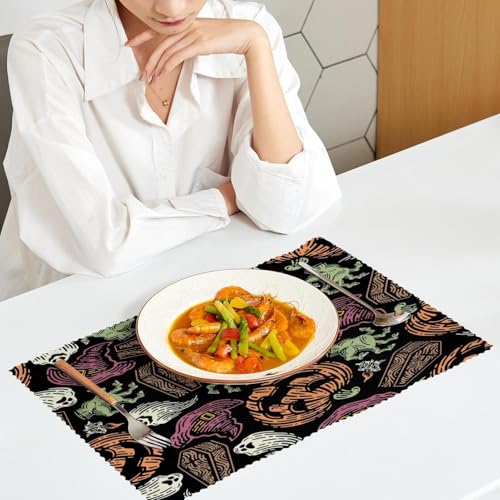 Set de table Halloween facile à nettoyer pour protéger la table des taches - 7