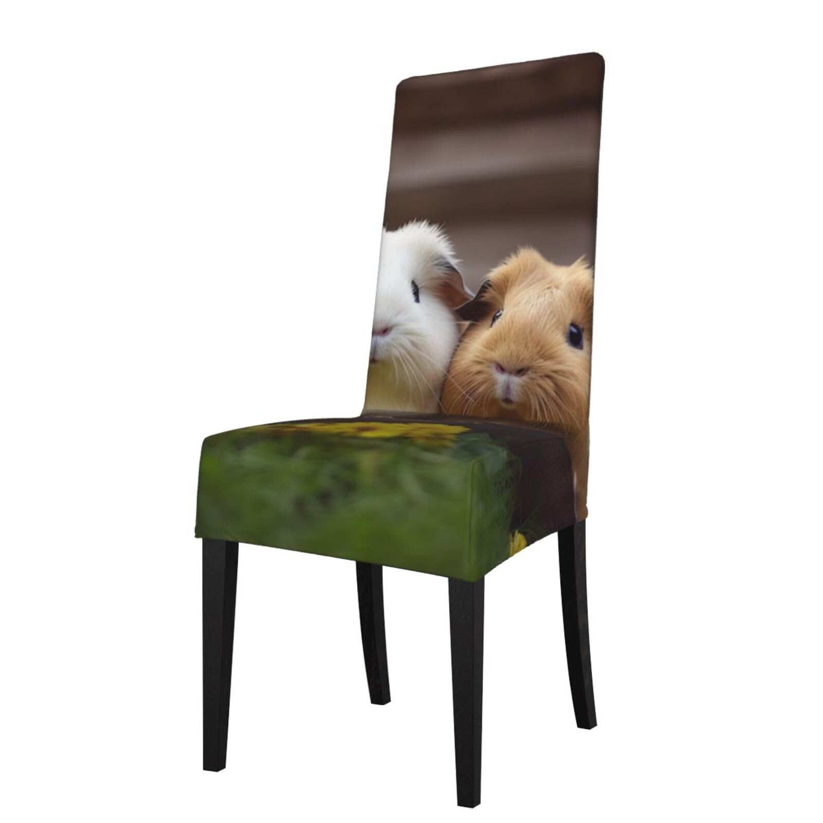 WPKJU Guinea Pigs Print Dining Chair Covers Removable Chair Seat Covers Decorative for Kitchen & Bar Stools
