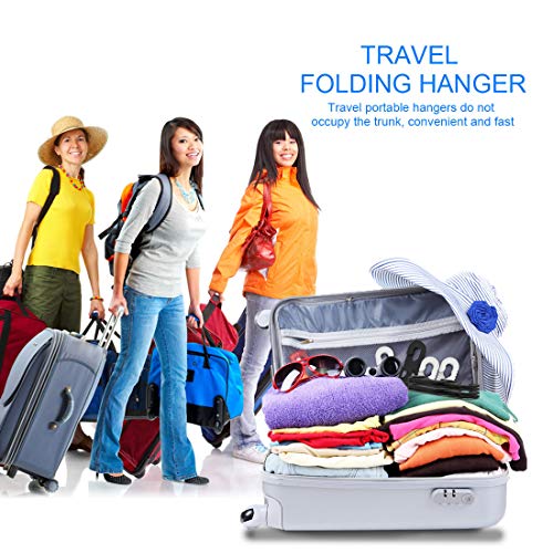 jiankun 6 Pack Portable Folding Clothes Hangers,Drying Rack for Family, Travel,Car and Camp - Thumbnail 4