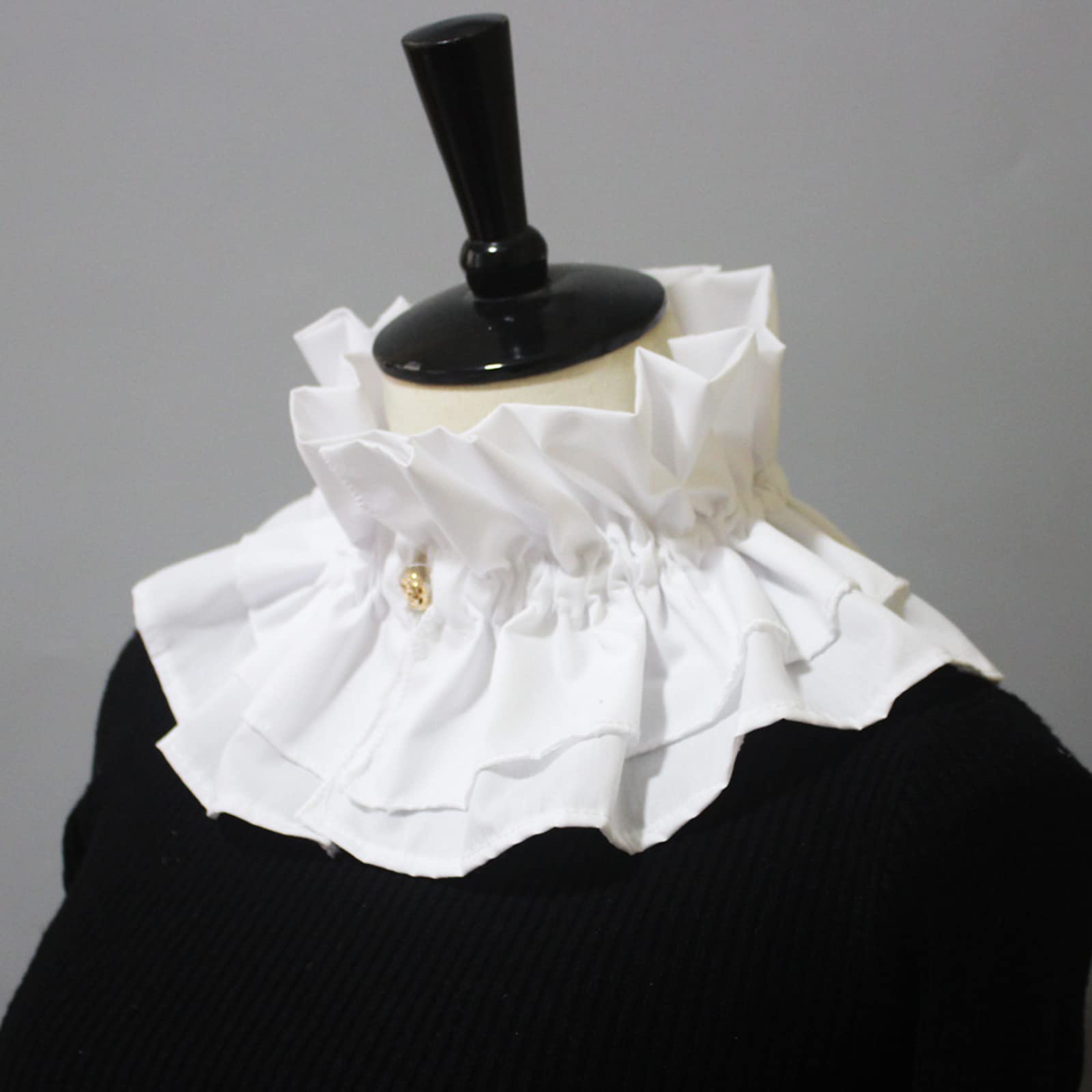 Conjunto de cuello y puños desmontables de encaje con volantes coloniales, accesorio de disfraz de pirata, disfraz colonial victoriano, collar de Conjunto de cuello y puños desmontables de encaje con volantes coloniales, accesorio de disfraz de pirata, disfraz colonial victoriano, collar de