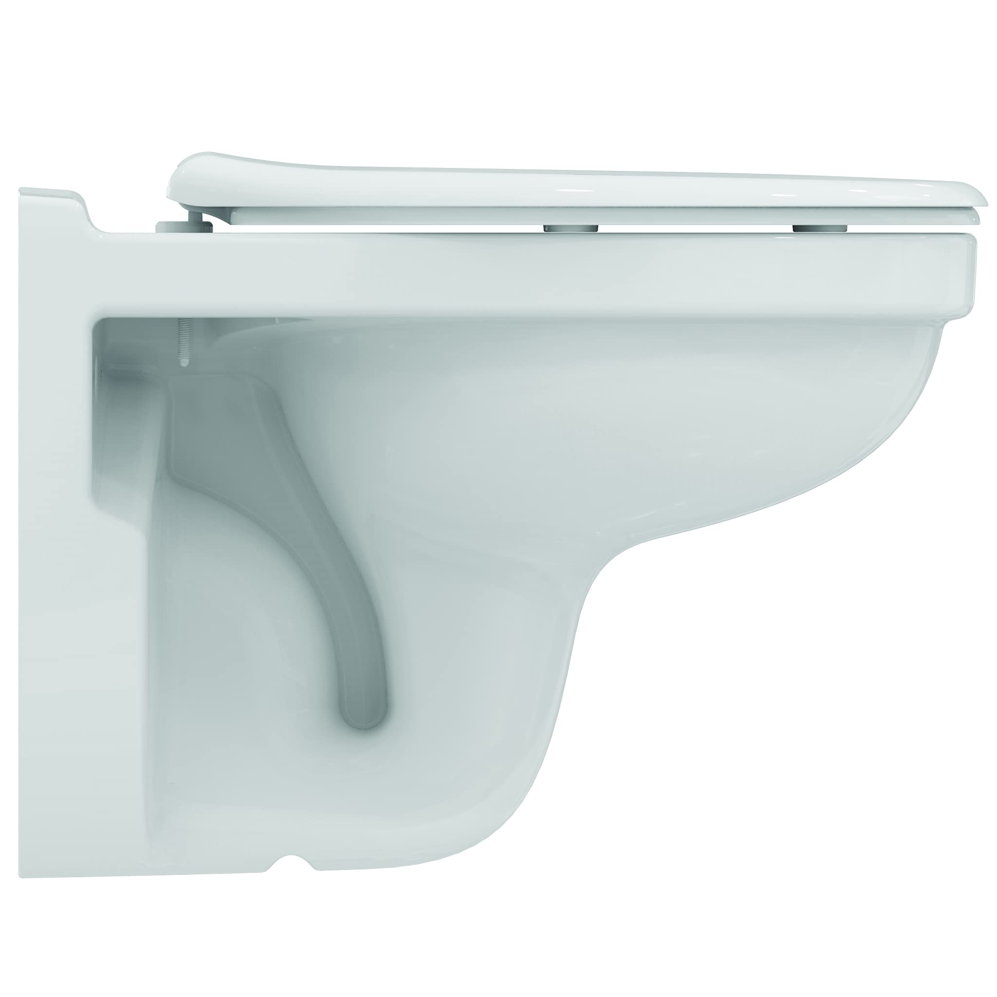 Ideal Standard Pack wc suspendu Astor 2 Cuvette wc avec Bride et Abattant Blanc Résistant Hygiéne Confort Installation Facile Certifié NF R034801