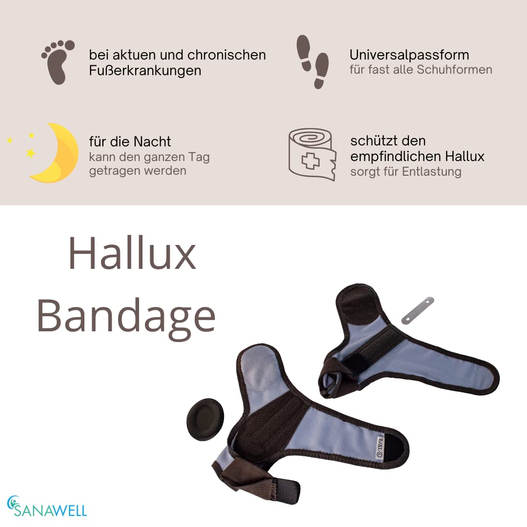 MEDOSAN Hallux Bandage | Ballenschutz für die Nacht | Größe S/M | rechts | verstellbar