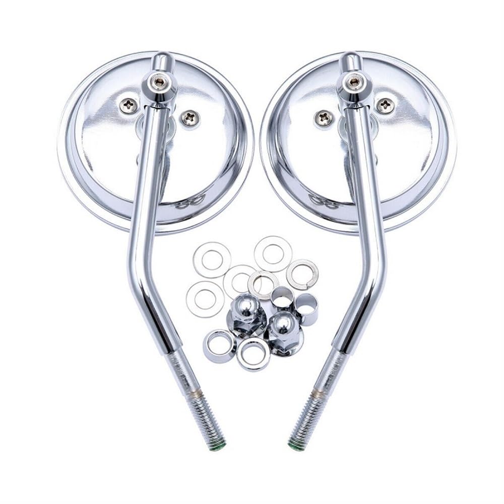 Rétroviseurs Latéraux de Moto Lot De 2 Accessoires De Moto Rétroviseur Rond Noir Rétroviseur Latéral De Scooter Pour Harley Sportster (Color : 4)