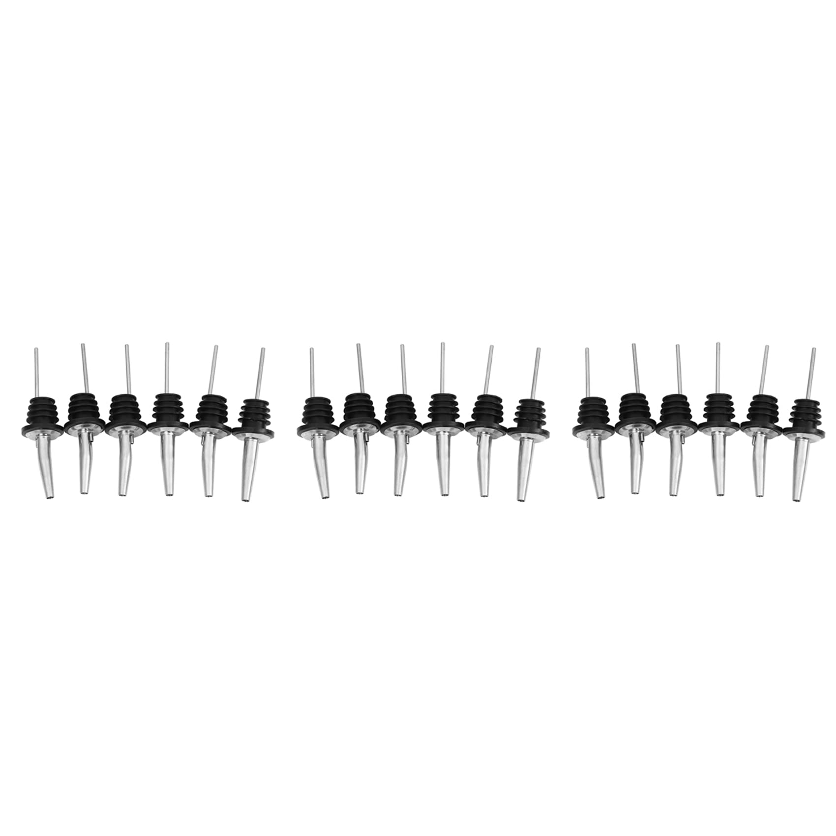 Hndhbfgrt 18Pcs Stainless Steel Spirit Wine Bottle Pourer Stopper Free Liquor Cocktail