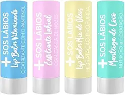 Kit 4 Unidades - Tratamento Intensivo Sos Labios - Recupera E Protege Seus Labios Top Beauty