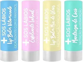 Kit 4 Unidades - Tratamento Intensivo Sos Labios - Recupera E Protege Seus Labios Top Beauty