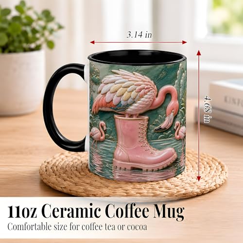 Taza de café de cerámica y porcelana negro 11oz miniatura 3