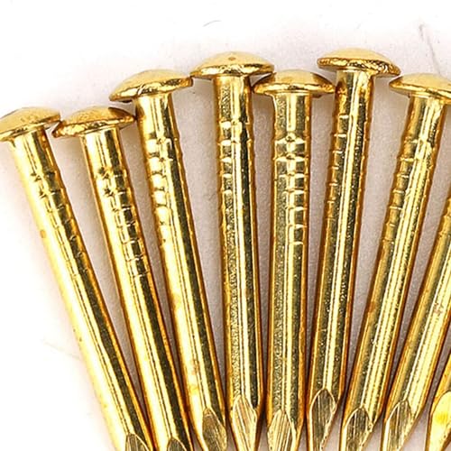 Clavos de Latón para Fijación Segura Fácil Instalación Hogar y Muebles Acabado en Latón Paquete de 100 Piezas Clavos Artesanales de Latón 15mm miniatura 4