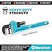 DURATECH 10-Inch Heavy Duty Pipe Wrench, Adjustable Plumbing Wrench, Malleable Cast Iron Handle, Exceed GGG standard