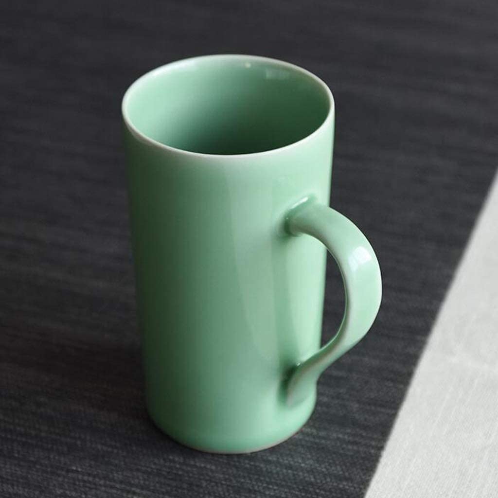 Kubków do Herbaty Kubek do Cappuccino Przeszklona Filiżanka Kawy Seledynowa Biurowa Elegancka Ceramiczna Filiżanka Do Herbaty O Dużej Pojemności Domowa Filiżanka Do Herbaty Wielofunkcyjna Kubek do Kaw