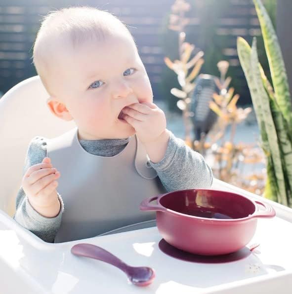 Miniatura 3 de Bazzle Baby Cuencos de silicona con succión con tapa y cuchara de silicona libre de BPA, destete LED para bebés, cuenco para niños pequeños, cuenco