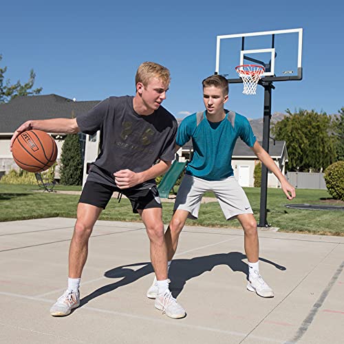 Lifetime Crank Adjust In Ground Basketball Tempered Glass Backboard, 60" #TOP6
