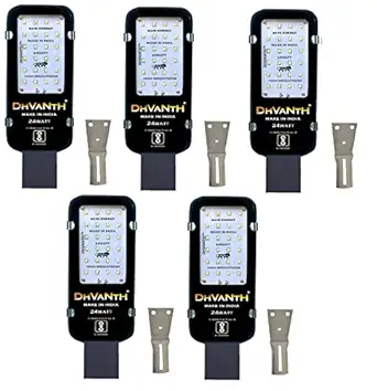 DHVANTH 24 W LED Street Light Outdoor Waterproof with Osram LED, Aluminum Body for Outdoor use. (24Watt-Pack5)