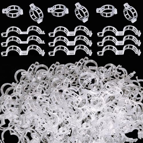 250PK Secured Plastic Plant Clip, Plant Support Clips, Garden Clips for Climbing Plants, Plastic Trellis Clips Plant Support Clips Tomato Grape Vine Vegetables Plant Fixing Clips