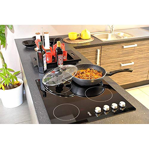 FRIGIDEIRA WOK 24CM ANTIADERENTE REVESTIMENTO DE PEDRA KITCHEN PRÓ COM TAMPA SAUT24CBR (1)