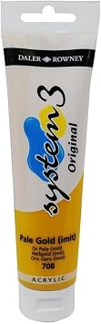 Daler Rowney System 3 Original Acrylic Paint 150ML Tubes - Pale Gold Hue