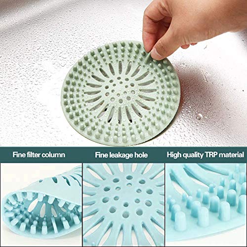 image for Gotega Drain Hair Catcher Durable Silicone Hair Trap with Suction Cups