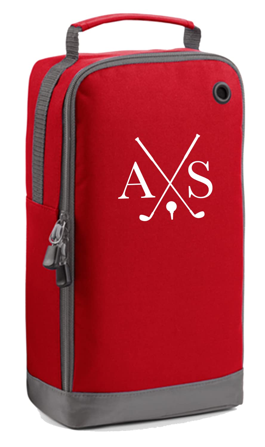 Personalised Golf Bag Golfing Kit Custom Initials Sports Bags for Men Women Mum Dad Father's Day Gift (RED-White)