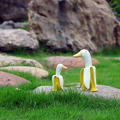 Lhocm Funny Large Banana Duck Garden Statues Decoration, Creative Duck Gnomes Garden Art For Outdoor Fall Winter Garden Decor, Outdoor Statue For Patio, Lawn, Yard Decoration, Cute Housewarming Gifts #TOP6