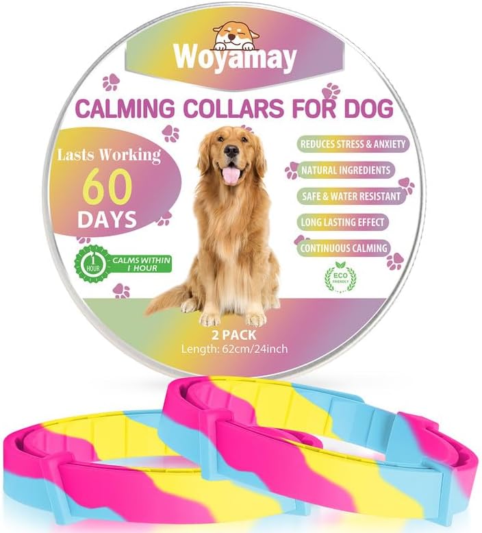 Woyamay Flea Treatment Cat, 4 Pack Flea Collar for Cats, Adjustable Water Resistant Cat Flea Collars, Natural 8 Months Protection Cat Flea and Tick Collar for All Cat Breeds and Sizes, Grey