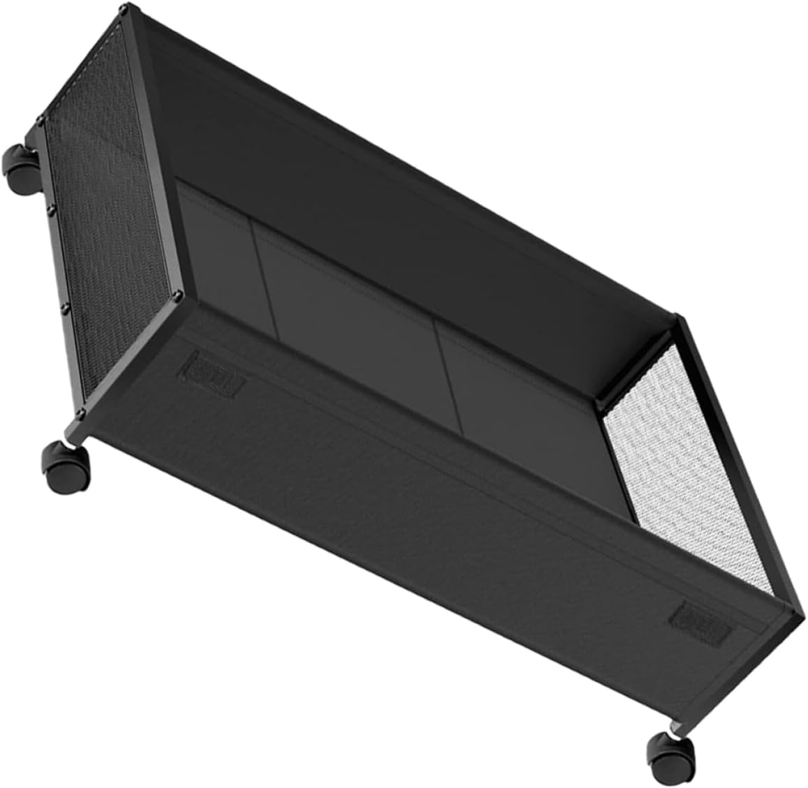 Bed Storage Bin Lids Multifunctional Bedroom Organizer Toy Storage Box Easy Rolling Wheels Cover