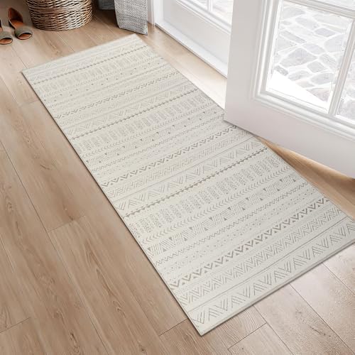 RYB HOME 2x6 Boho Washable Jacquard Runner Rug for Hallway,