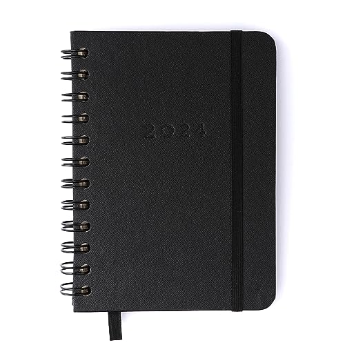 Agenda Planner Wire-O 2024 Clássica Semanal Journal 11,5X16 Preta, Cicero