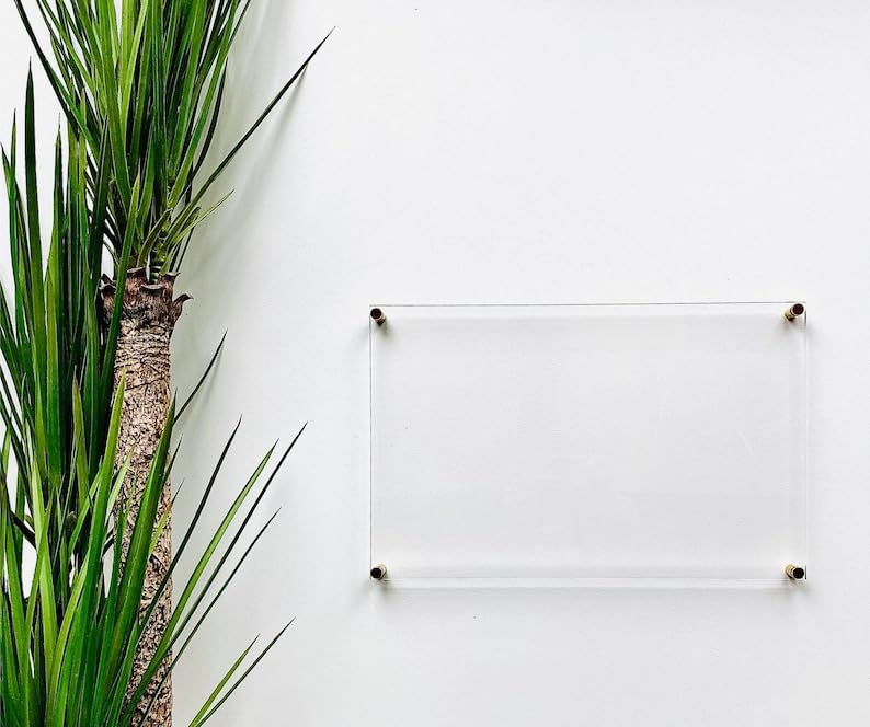 Blank Acrylic Dry Erase Writing Board | Wall Calendar Goal Habit Grocery Clear Office Floating Message Note Board to Do List-image-3