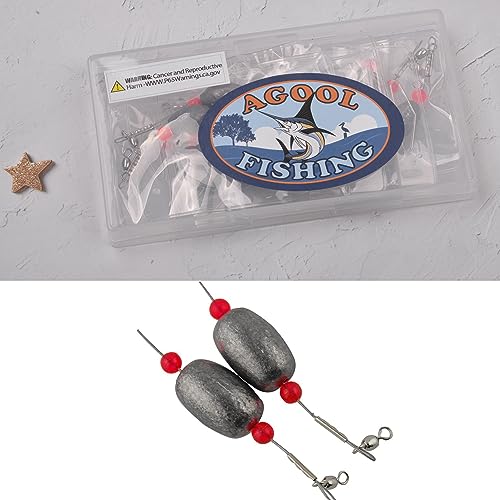 Carolina Rig Catfish Rig Saltwater Bottom Surf Fishing Rigs Flounder Rigs Wire Leaders with Egg Sinkers for Flounder Catfish Grouper Striped Bass Drum Redfish Fishing by AGOOL - Image 7