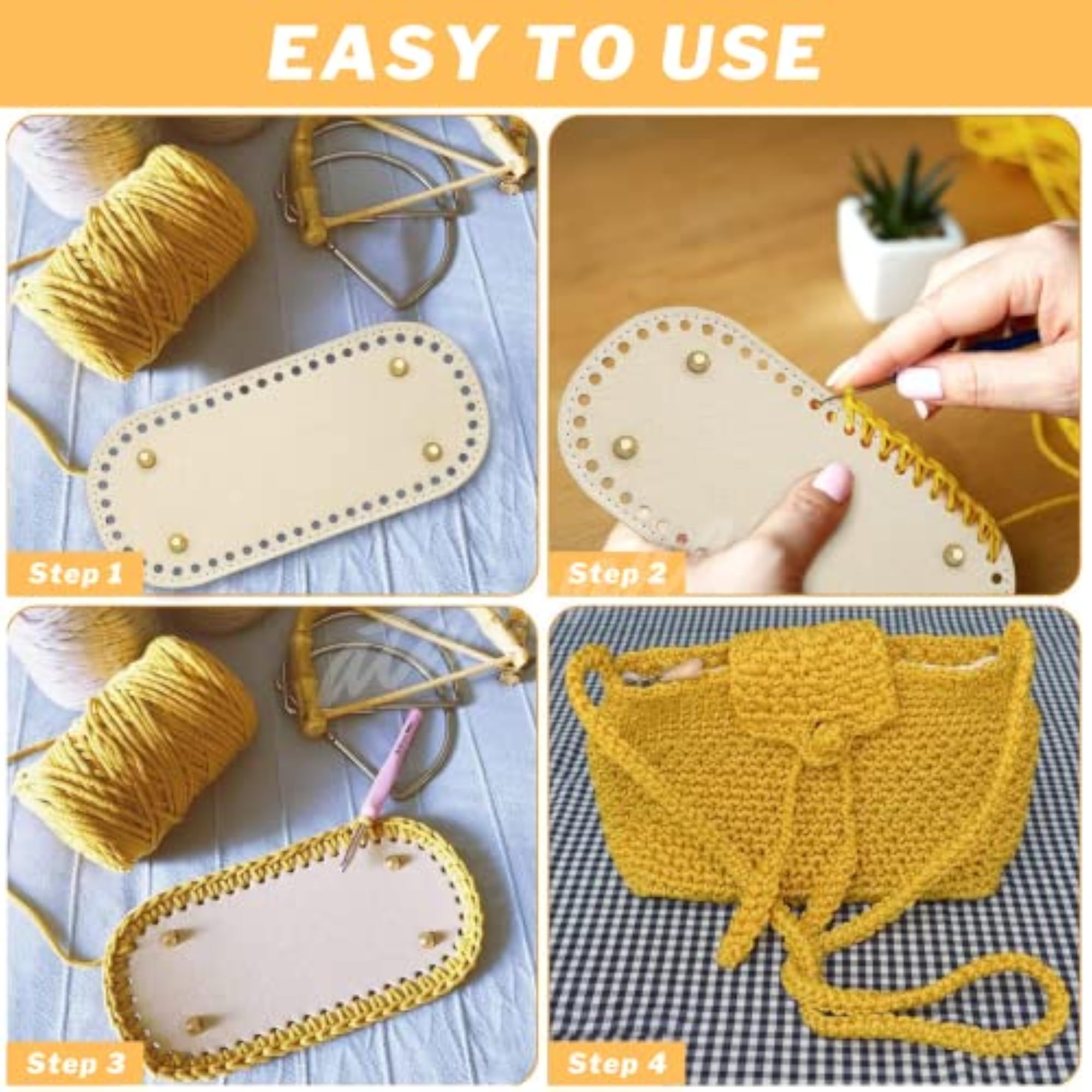 6 Pcs PU Leather Bag Bottom Shaper Pads for DIY Bags