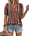 Blouses for Women Dressy Casual Short Sleeve Shirts Business Office Outfits Spring Summer Fashion Clothing Plus Size Boho Tops Stripes L