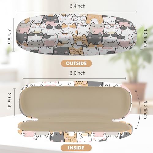 Image of Glasses Case Hard Shell,Portable Protective Eyeglasses Case, Eyeglass Holder Box with Cleaning Cloth, for men women