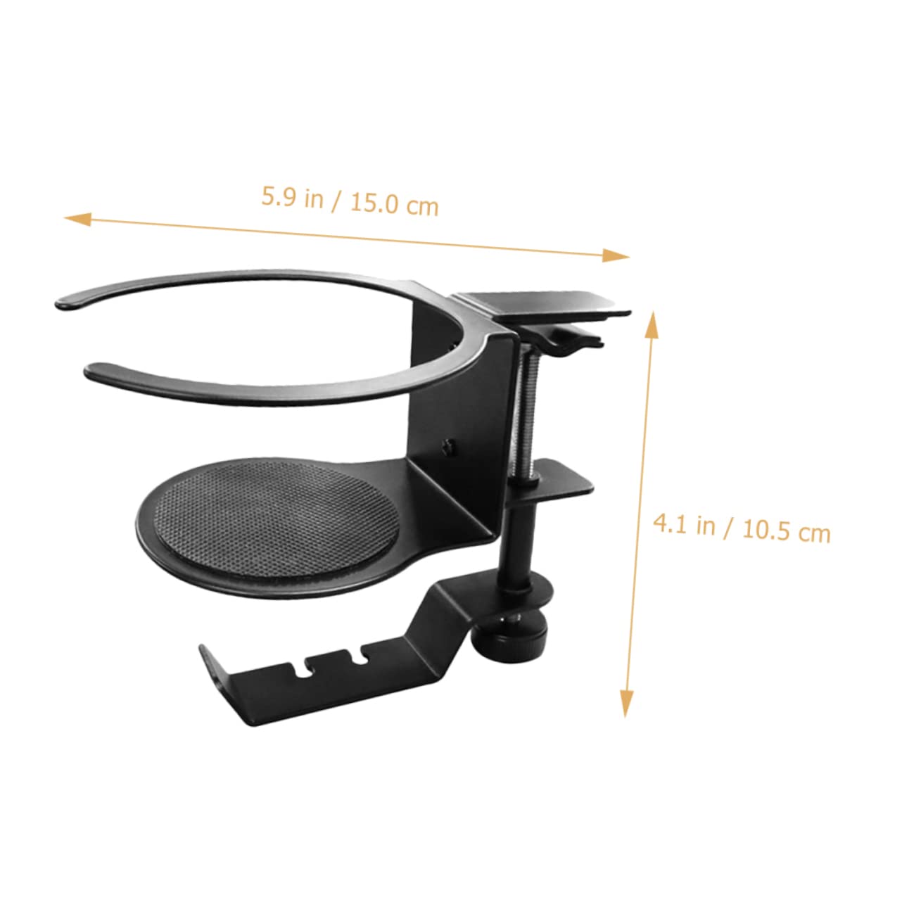 Multifunktions Becherhalter mit Drehhaken aus Metall, Schwarz