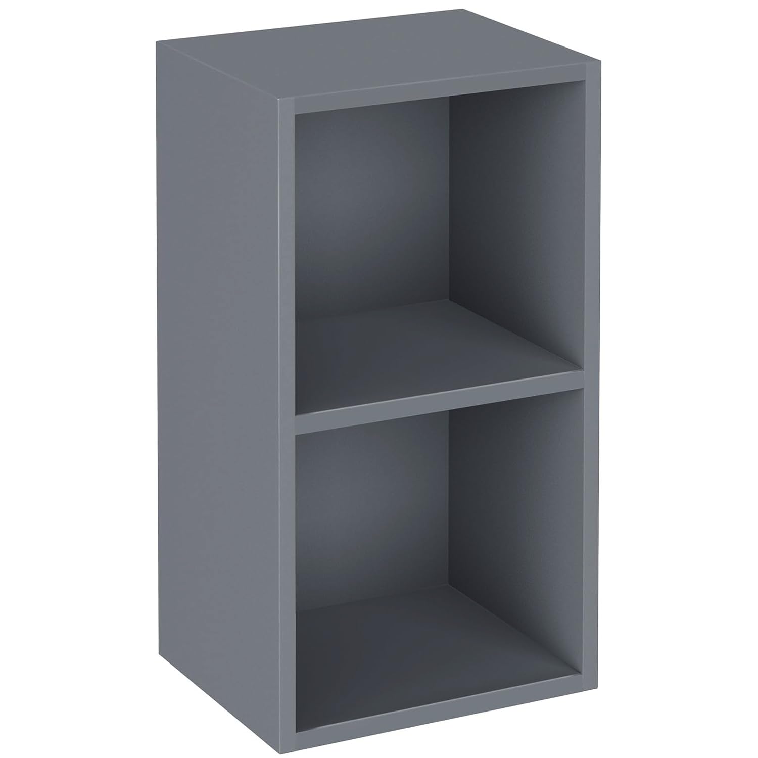Blisswood Wooden Book Shelf Unit 2-tier Tall Freestanding Bookcase with Storage Shelves Cube Unit for Living Room, Bedroom, Office Bookshelf with CD Storage & Display Cabinet (Grey) โ image 1