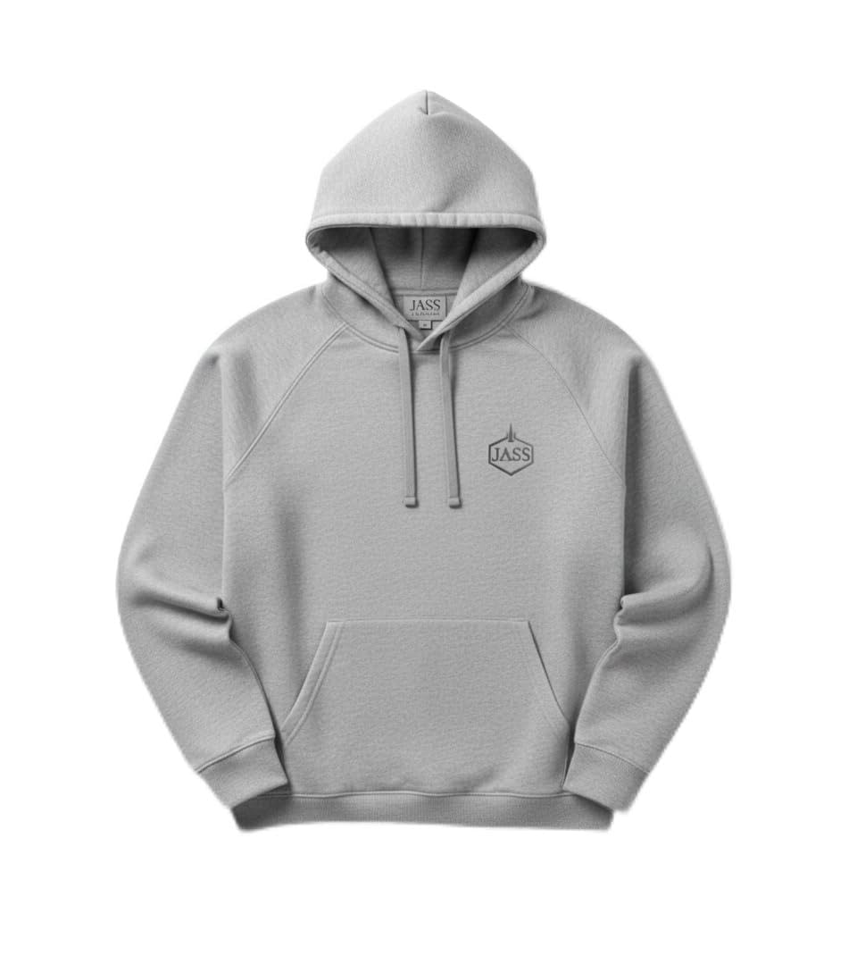 JASS Men's and Women's Casual Long Sleeves Crewneck Hoddies Cotton Pullover Hoddies for Unisex (in, Alpha, XL, Regular, Grey)-picture-28