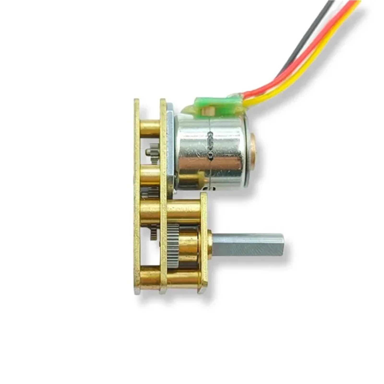 DC 5V 12V 2-Phasen 4-Draht Getriebe Schrittmotor Vollmetallgetriebe Invertierte Welle Präzisionssteuerung Reparaturteil(With controller,210:1)