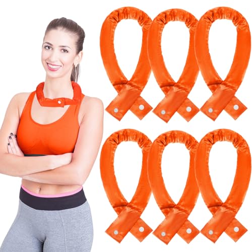 Image of Cozypower 6 Pcs Cooling Neck Wraps with Button Cooling Bandana Neck Cooler Scarf for Hot Weather Ice Neck Wrap Summer Outdoor